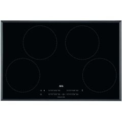 AEG IKB84401FB 80cm Induction Hob - Black - Rings Touch Functions Top View