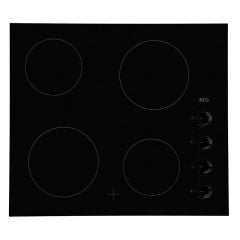 AEG HK614000CB 60cm Ceramic Hob - Black - Top View