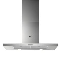 AEG DKB4950M 90cm Chimney Hood - Stainless Steel - Mounted Front View