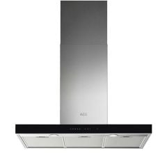 AEG DBE5961HG 90cm Box Chimney Hood - Stainless Steel - Mounted Front View