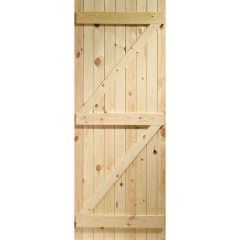 XL Joinery Ledged & Braced External Pine Gate or Shed Door 1981 x 686mm - LB27