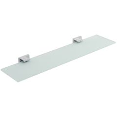 Vado Level 22 Inch Frosted Glass Shelf 550Mm - Chrome - LEV-185-C/P