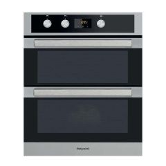 Hotpoint DKU5 541 J C IX Built Under Double Electric Oven - Stainless Steel - Front Display View