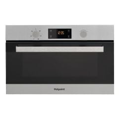 Hotpoint MD 344 IX H Built-In Microwave & Grill - Stainless Steel - Front Display View