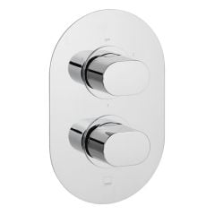 Vado Life 3 Outlet 2 Handle Thermostatic Shower Valve Wall Mounted - Chrome - LIF-148D/3-C/P