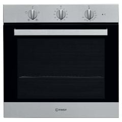 Indesit Aria IFW 6330 IX UK Built-In Single Electric Oven - Stainless Steel - Closed Front View