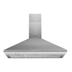 Indesit IHPC 9.5 LM X 90cm Chimney Hood - Stainless Steel - Mounted Front View