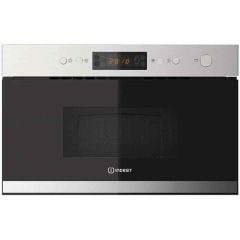 Indesit MWI3213IXUK B/I Microwave And Grill - Stainless Steel - Mounted Front Display View
