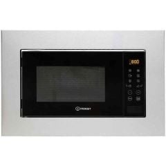 Indesit MWI120GXUK B/I Microwave And Grill - Stainless Steel - Mounted Front Display