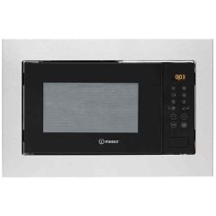 Indesit MWI125GXUK B/I Microwave And Grill - Stainless Steel - Closed Front Display View
