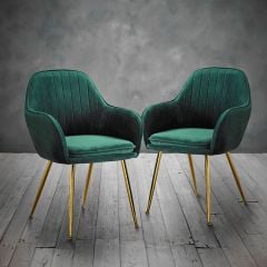  LPD Home Lara Dining Chairs Set of 2 - Forest Green - LARACHAGRE Lifestyle