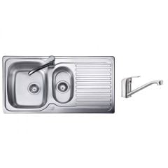 Leisure Linear Inset Kitchen Sink & Tap Pack - Single Lever & Waste LR9502/TMO40