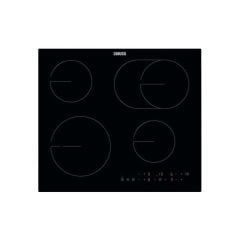 Zanussi ZHRN643K 60cm Ceramic Hob - Black - Induction Rings And Touch Controls Top View