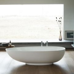 Clearwater Teardrop Grande Bath 1910 x 820mm - White - M11FCS - Lifestyle