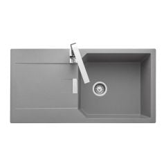 Rangemaster Mayon 1 Bowl Igneous Granite Kitchen Sink - Dove Grey - MAY1051DG/