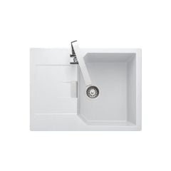 Rangemaster Mayon Compact 1 Bowl Igneous Granite Kitchen Sink - Crystal White - MAY690CW/