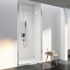 Merlyn 6 Series Frameless Hinge & Inline Recess Shower Door with Tray 1500mm - S6FB1500RECH