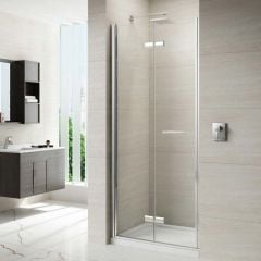 Merlyn 8 Series Frameless Hinged Bifold Shower Door with Tray 800mm - M87211B