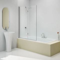 Merlyn Two Panel Folding Bath Screen 1100 x 1500mm - MB13