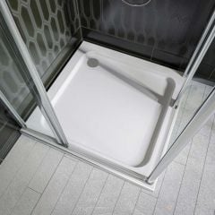 Merlyn MStone Square Shower Tray 800 x 800mm Including 90mm Waste - D80SQ