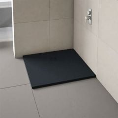 Merlyn Truestone Square Shower Tray with Waste Black 900 x 900mm - T90RTB