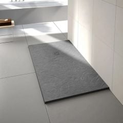 Merlyn Truestone Rectangular Tray Fossil Grey 1400 x 800mm - T148RTF