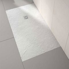 Merlyn Truestone Rectangular Shower Tray with integrated Waste - White - 1200 x 900mm - T129RTW