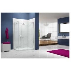 Merlyn Ionic Essence Frameless Hinge & Inline Shower Door 1000+mm - A0111O0