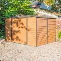 Rowlinson 10x8 Woodvale Metal Apex Shed with Floor & Assembly - MEWV108FA
