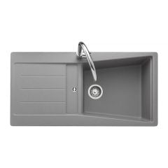 Rangemaster Mica 1 Bowl Igneous Granite Kitchen Sink - Dove Grey - MIC1051DG/