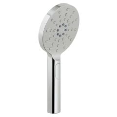 Vado Nebula 120mm Round 3 Function Rub Clean Shower Handset With Push Button Control - Chrome - NEB-HANDSET-RO-DB-CP