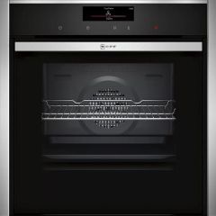 Neff N90 B58CT68H0B Built In Single Slide & Hide Pyrolytic Oven With Home Connect - Stainless Steel - Clean
