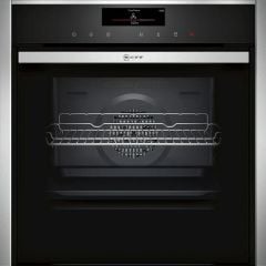 Neff N90 B58VT68H0B Built In Single Slide & Hide Pyrolytic Oven with VarioSteam & Home Connect - Stainless Steel - Clean