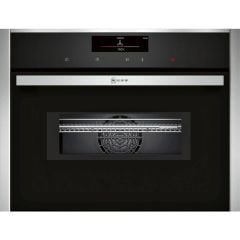 Neff N90 C28MT27H0B Bulit In Compact Pyrolytic Oven & Microwave with Home Connect - Stainless Steel - Clean