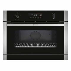 Neff N50 C1APG64N0B Built-In Combi Microwave Oven With Steam - Stainless Steel - Front Face Display View