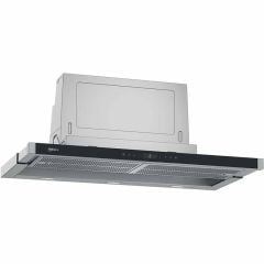 Neff N90 D49PU54X1B 90cm Telescopic Cooker Hood - Stainless Steel - Mounted Front View