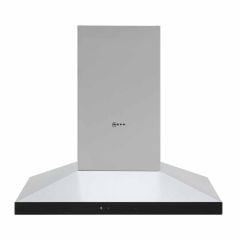 Neff N50 D64QFM1N0B 60cm Slim Pyramid Chimney Cooker Hood - Stainless Steel - Mounted Front View
