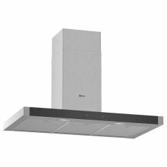 Neff N50 D94BHM1N0B 90cm Box Design Chimney Cooker Hood - Stainless Steel - Mounted Front View