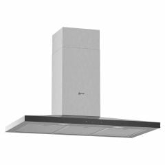 Neff N50 D94QFM1N0B 90cm Slim Pyramid Chimney Cooker Hood - Stainless Steel - Mounted Front View