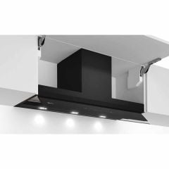 Neff N70 D95XAM2S0B 90cm Integrated Cooker Hood - Black - Mounted Front View