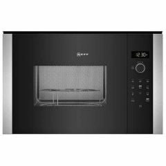 Neff N50 HLAGD53N0B Built-In Microwave And Grill - Black And Stainless Steel - Front Face Display View