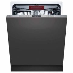 Neff N50 S195HCX26G Built-In F/I 60cm 14 Place Standard Dishwasher - Black - Open Front Face View