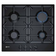 Neff N70 T26DS49S0 60cm Gas Hob - Black - Gas Cooking Zones Top View