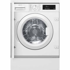 Neff W543BX2GB Built-In 8kg 1400rpm Washing Machine - White - Front Face Display View