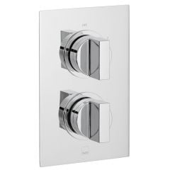 Vado Notion 2 Outlet 2 Handle Thermostatic Shower Valve Wall Mounted - Chrome - NOT-148D/2-C/P