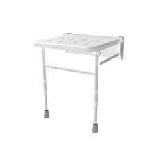 Nyma Pro Wall Mounted Shower Seat With Legs - White - 130202/WH