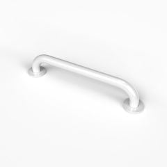 Nyma Pro Round Flange Grab Rail With Concealed Fixings - 455mm - Steel - White - G1835C/WH