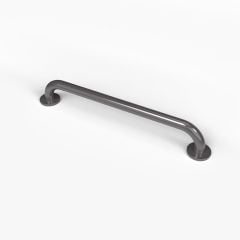 Nyma Pro Round Flange Grab Rail With Concealed Fixings - 610mm - Steel - Grey - G2435C/GY