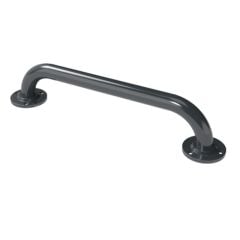 Nyma Pro Round Flange Grab Rail With Exposed Fixings - 455mm - Steel - Dark Grey - GR-18/35/DG