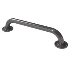 Nyma Pro Round Flange Grab Rail With Exposed Fixings - 455mm - Steel - Grey - GR-18/35/GY